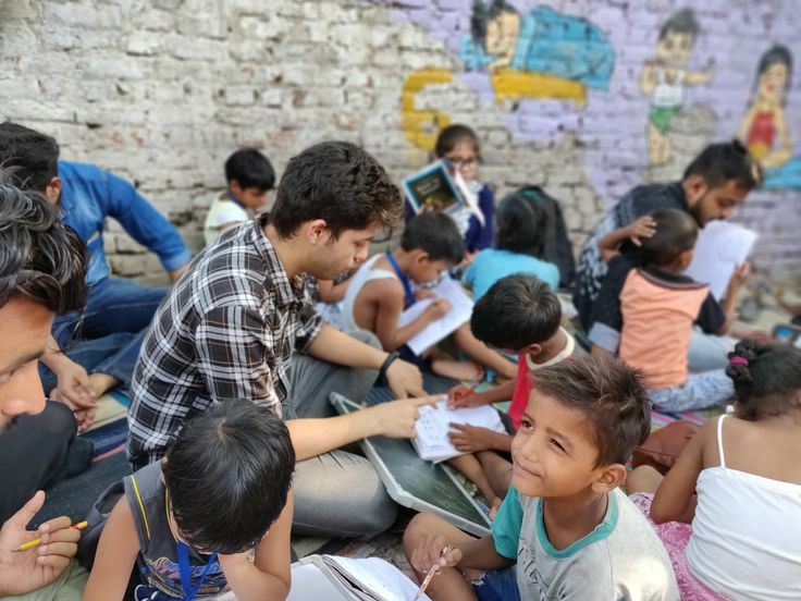 Children learning in Mawlynnong Village